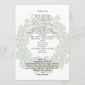 Tropisch Kerstmis Huwelijksprogramma Zeester Hulst Programma (Achterkant)