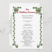 Tropisch Kerstmis Huwelijksprogramma Zeester Hulst Programma (Voorkant / Achterkant)