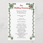 Tropisch Kerstmis Huwelijksprogramma Zeester Hulst Programma (Voorkant)