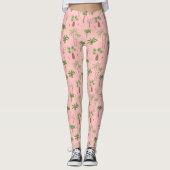 Tropisch kerstpalmbomen patroon leggings (Voorkant)