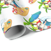 Tropisch kerstpapier cadeaupapier (Rol Hoek)