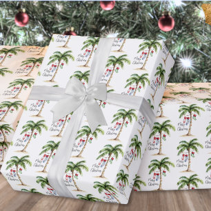 Tropisch Kerststrand Cadeaupapier