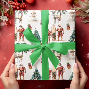 Tropisch Kerststrand Sinterklaas Cadeaupapier