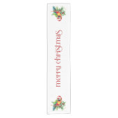 Tropisch kerstthema Dank u retro tekst Korte Tafelloper (Voorkant)