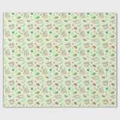 Tropisch kokosgleufpatroon cadeaupapier (Vlak)