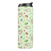 Tropisch kokosgleufpatroon thermosbeker (Gedraaid links)