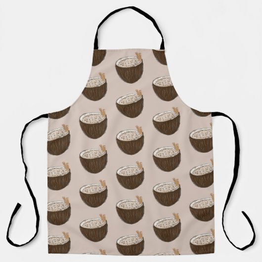 Tropisch Kokosnoot Coquito Patroon Schort (Voorkant)