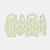 Tropisch kokosslot patroon bedankdoosjes (Uitgevouwen)