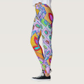 Tropisch krokodillegelvormig ontwerp leggings (Links)