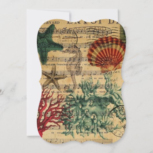 tropisch kustkoraal zeepaardje kaart (Voorkant)