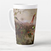 Tropisch landschap met tien kolibries kop (Linkerhoek)