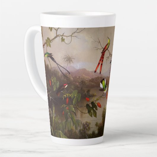 Tropisch landschap met tien kolibries kop (Linkerhoek)