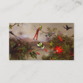 Tropisch landschap met tien kolibries kop informatiekaartje (Voorkant)