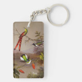 Tropisch landschap met tien kolibries kop sleutelhanger (achterkant)