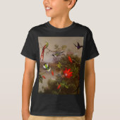 Tropisch landschap met tien kolibries kop t-shirt (Voorkant)