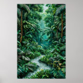 Tropisch landschap poster (Voorkant)