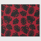 Tropisch Leaf Silhouette, Monstera, Palm, Cadeaupapier (Vlak)