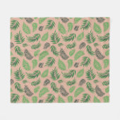 Tropisch lederen patroon 10 fleece deken (Voorkant (Horizontaal))