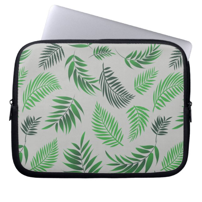 Tropisch lederen patroon 11 laptop sleeve (Voorkant)