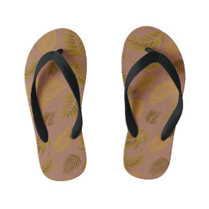 Tropisch lederen patroon 15 kinder teenslippers