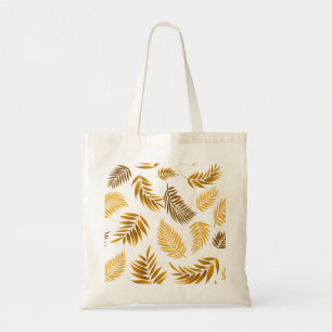 Tropisch lederen patroon 22 tote bag