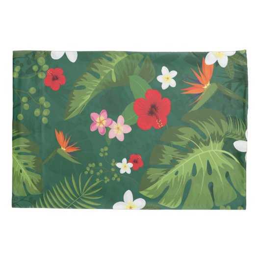 Tropisch lederen patroon kussensloop (Achterkant-Links)