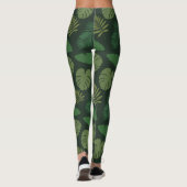 Tropisch lederen patroon leggings (Achterkant)