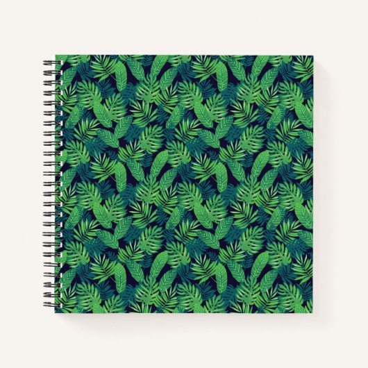 Tropisch lederen patroon notitieboek (Voorkant)
