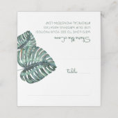 Tropisch lef Monstera - Optionele hashtag-info (Buitenkant ongevouwen)