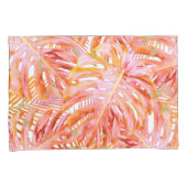 Tropisch lef Pattern Coral Roos Gold Glitter Kussensloop (Voorkant-Rechts)