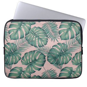 Tropisch lefpatroon laptop sleeve