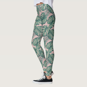 Tropisch lefpatroon leggings