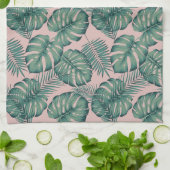 Tropisch lefpatroon theedoek (Gevouwen)