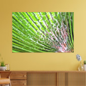 Tropisch leren van kunstmatig leder van de palmboo canvas afdruk (Insitu (Woonkamer))