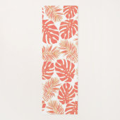 Tropisch levend koraal, goudbladeren en monogram yogamat (Achterkant)