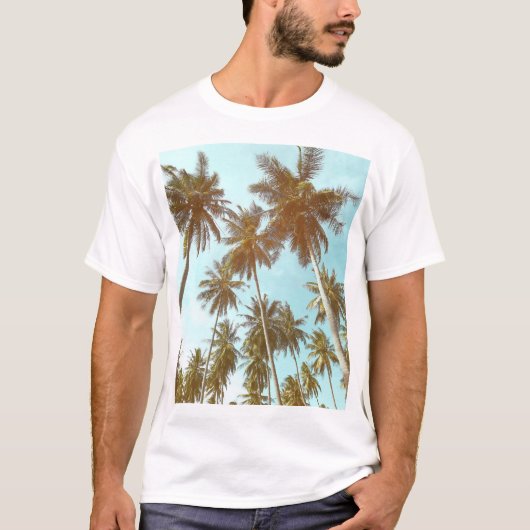 Tropisch Lijst: Abstracte palmbomen T-shirt (Voorkant)