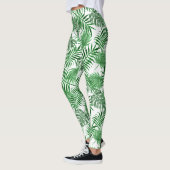Tropisch Lime Green Summer Palmtree Leafs Pattern Leggings (Links)