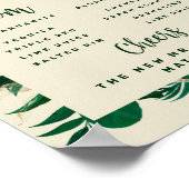 Tropisch Lofwerk Signature Cocktails Bar Menu Bord Poster (Hoek)