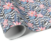 Tropisch Lotus Flower Pattern Cadeaupapier (Rol Hoek)