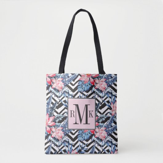 Tropisch Lotus Flower Pattern Draagtas (Voorkant)