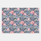 Tropisch Lotus Flower Pattern Inpakpapier Vel (Voorkant 2)