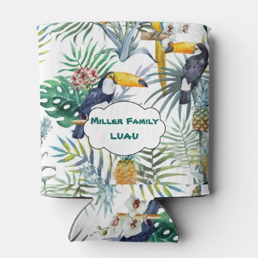 Tropisch Luau, Toekan, Ananas Blikjeskoeler (Achterkant)