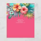 Tropisch Luau Zwembad Feest Meisjes GRADUATIE Fees (Achterkant)