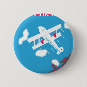 Tropisch luchtvervoer ronde button 5,7 cm