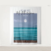 Tropisch maanverlicht strand fotocabine achtergron wandkleed (Voorkant)