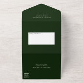 Tropisch Magnolia White Green Red All In One Uitnodiging (Buitenkant)