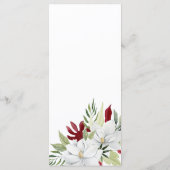 Tropisch Magnolia White Green Red Menu (Achterkant)