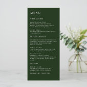 Tropisch Magnolia White Green Red Menu (Staand voorkant)