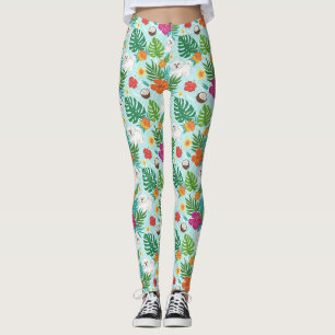 Tropisch Maltezer Hond Strand Sfeer Leggings