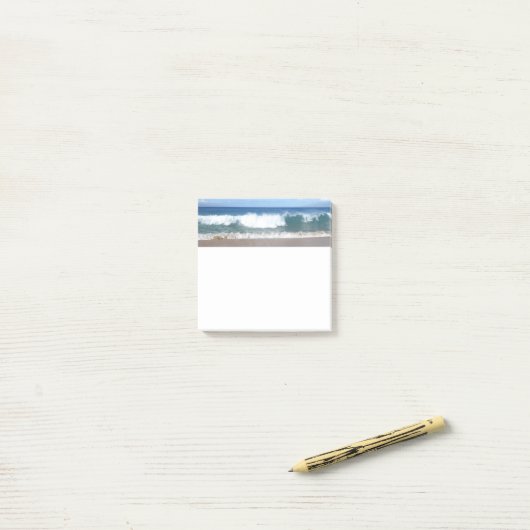 Tropisch Maui Waves Square Post-it® Notes (Op bureau)